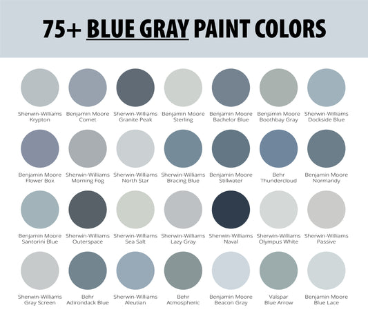 The 75+ Best Blue Gray Paint Colors for Home in 2024 (For Interior & Exterior)