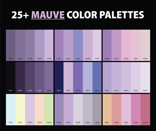 25+ Best Mauve Color Palettes with Names and Hex Codes