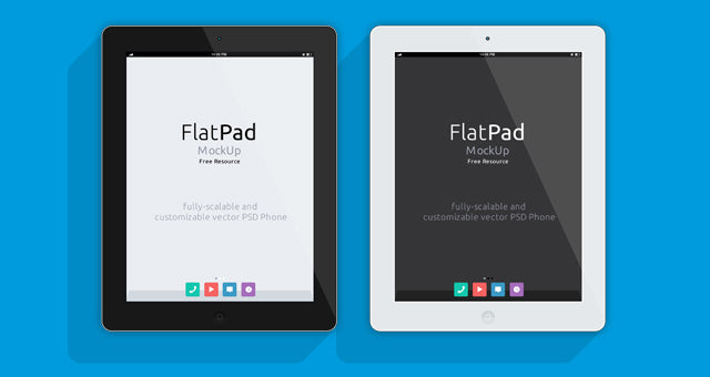 Free iPad Psd Flat Mockup