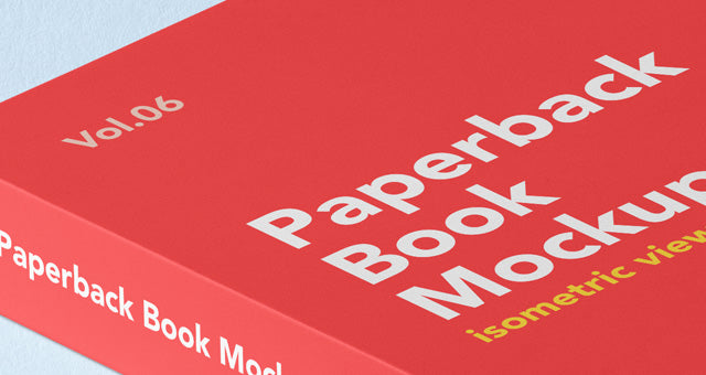 Free Paperback Psd Book Mockup Isometric View