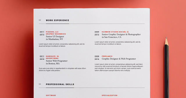 Free Simple Resume Template for Illustrator (AI) Format