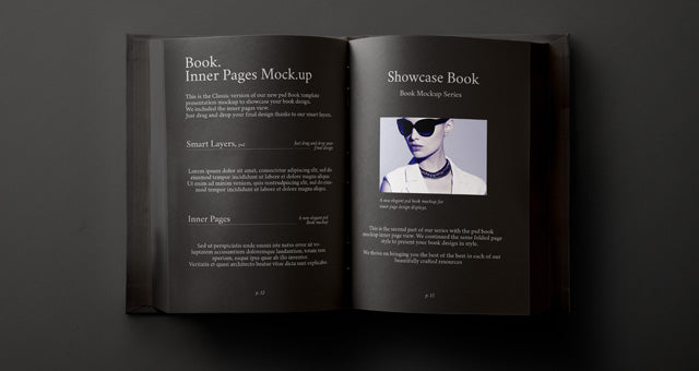 Free Top View of Hardback Book Inner Mockup Psd