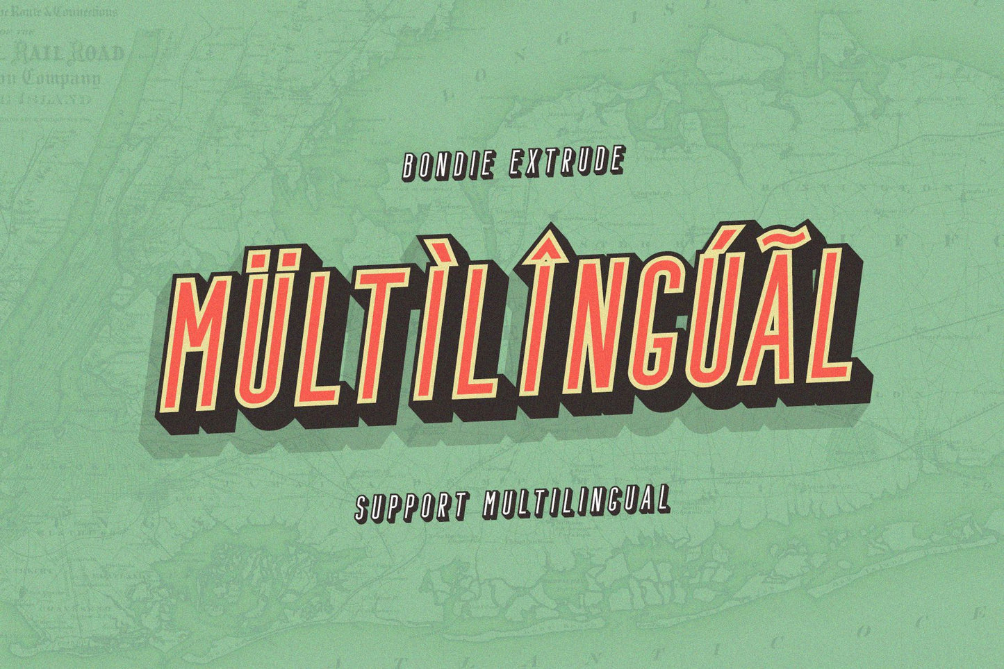 Free Bondie Extrude Font Family