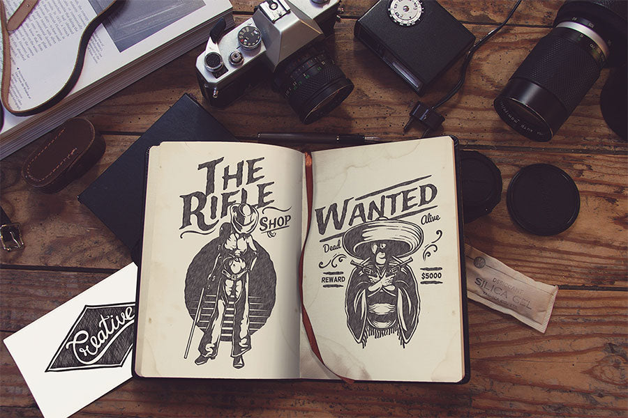 Free Old Notebook Paper Photo Mockup