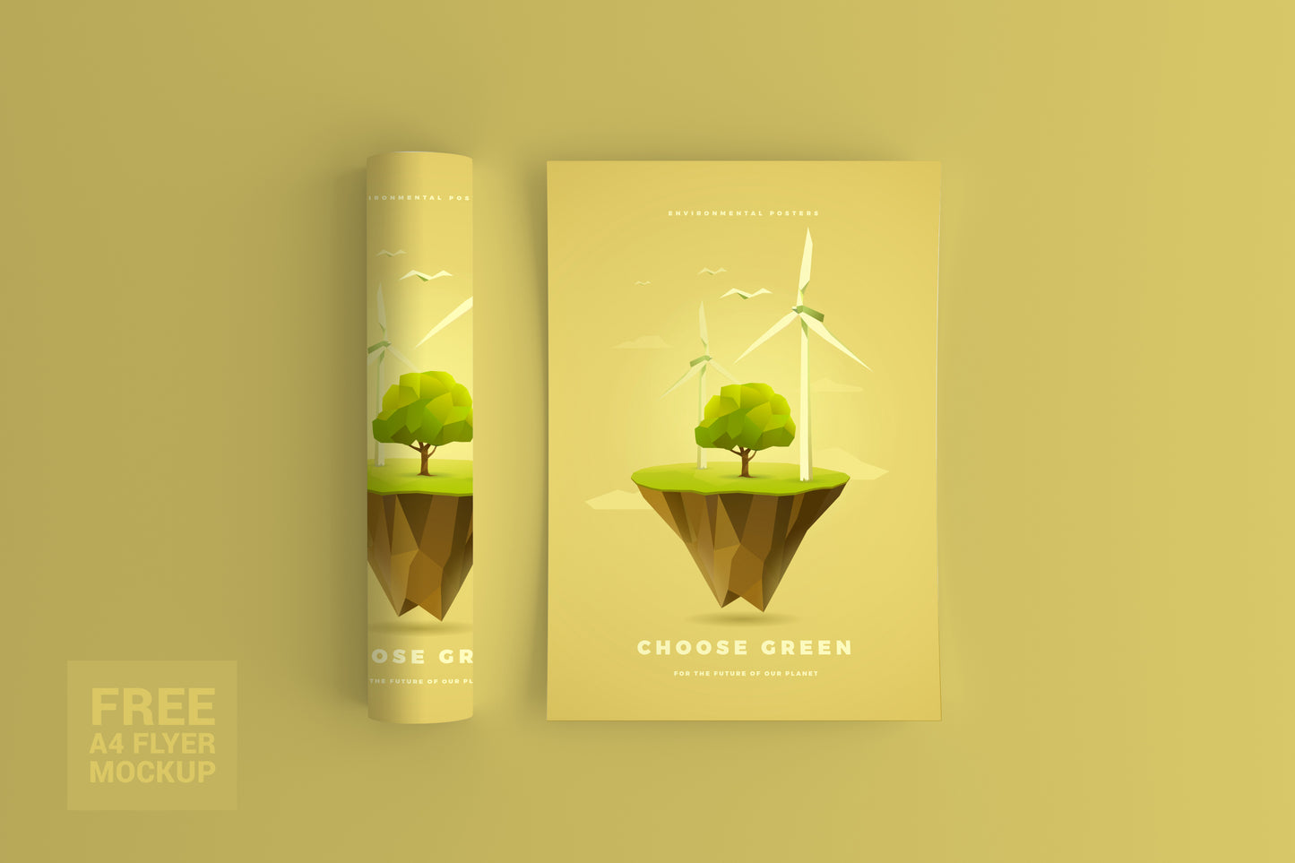 Free Minimal A4 or A5 Flyer Mockup