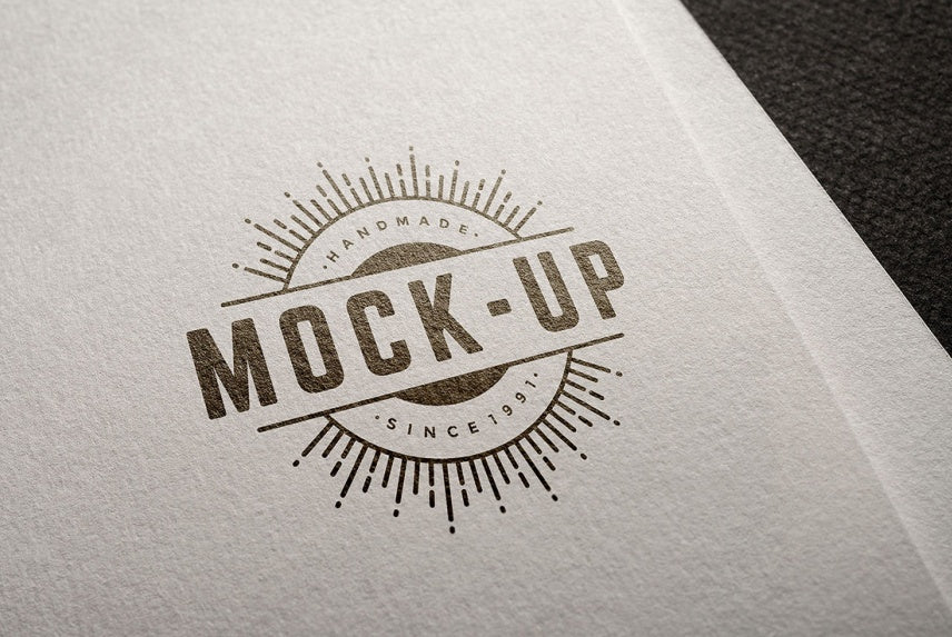 Free White Paper Logo Mockup