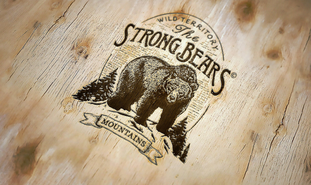 Free Super-Realistic Engraved Wood Mockup