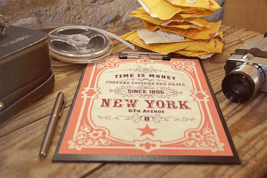 Free Ultra-Realistic Vintage Poster Mockup