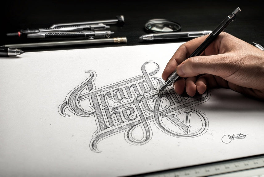 Free Hand Drawn Sketching Paper Mockup