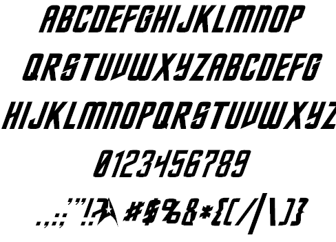Free DIN Trek Font