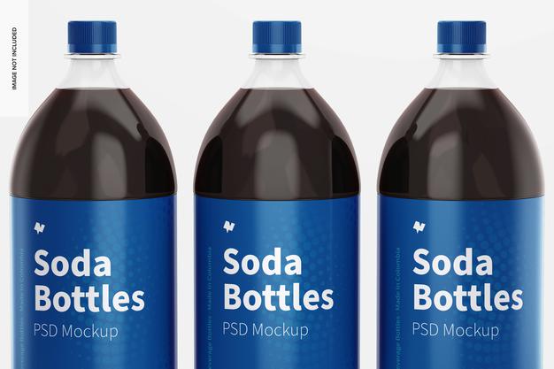 Free 1.5L Soda Bottles Mockup Psd