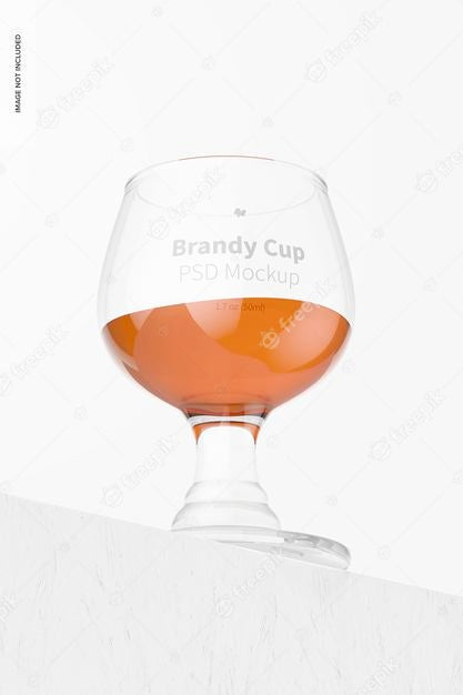 Free 1.7 Oz Glass Brandy Cup Mockup Psd