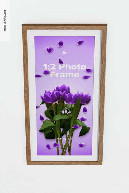 Free 1:2 Photo Frame Mockup Psd
