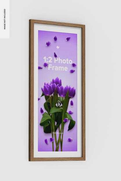 Free 1:2 Photo Frame Mockup Psd