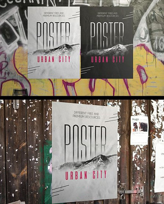 Free 15 Premium Urban City Poster Mockups