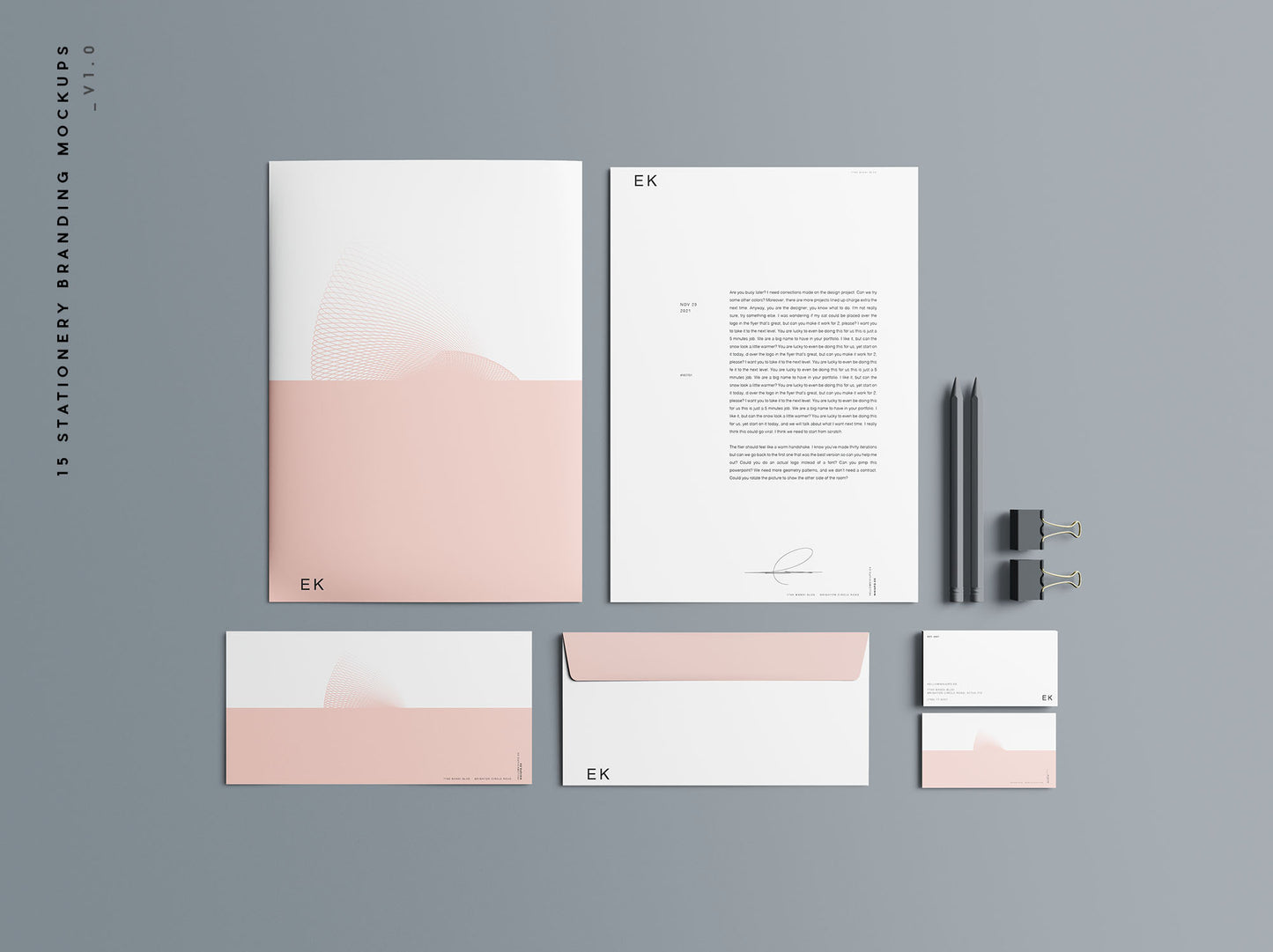 Free 15 Stationery Branding Mockups