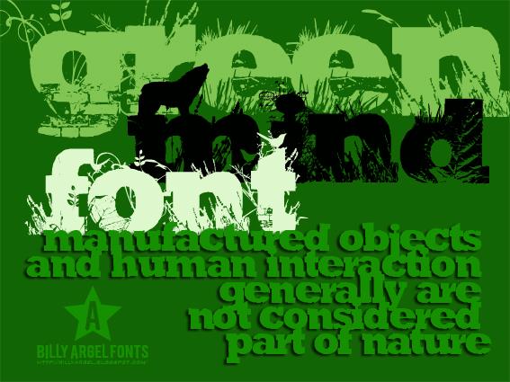 Free GREEN MIND Font