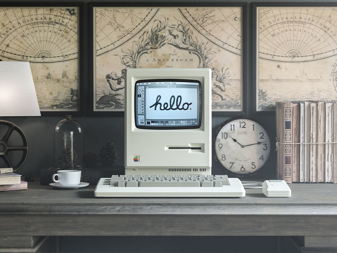 Free 1984 Apple Macintosh Mockup