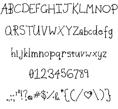 Free Rachel Rabbit\'s Lawn Font