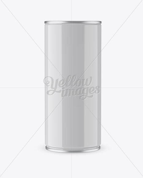 Free 1L Glossy Aluminium Can Mockup