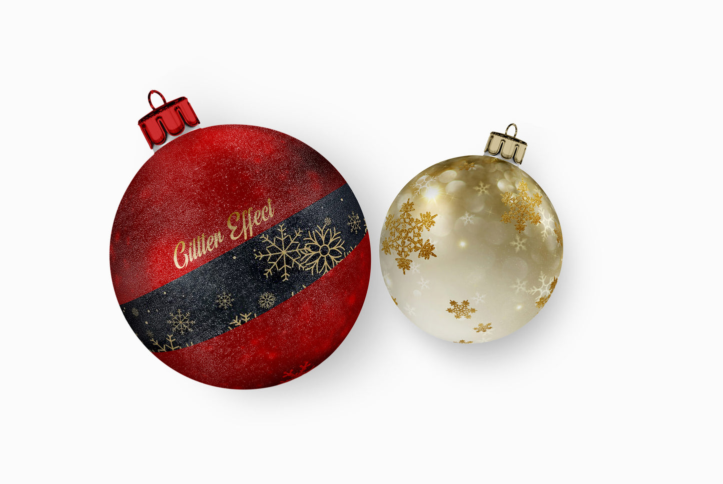 Free 2 Christmas Ball Mockup
