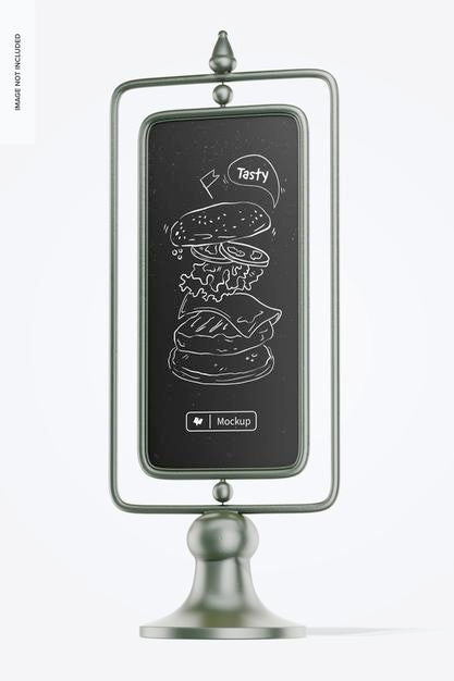 Free 2 Sided Chalkboard On Stand Mockup Psd