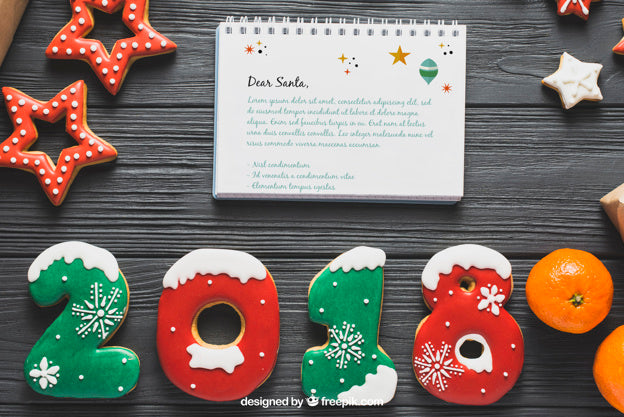 Free 2018 Mockup With Notepad Psd