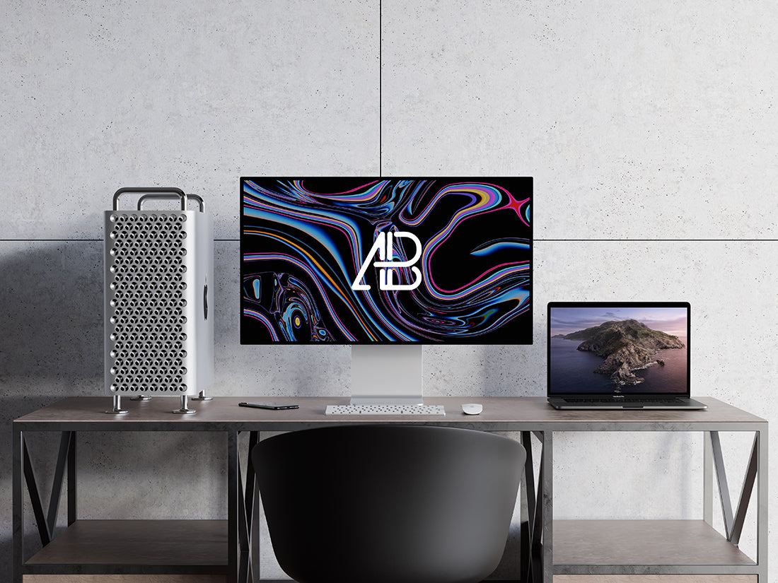 Free 2019 Mac Pro And Macbook Pro Mockup