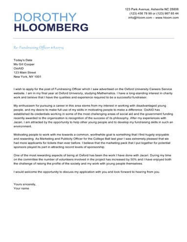 Free Fine Points Clean Minimal Cover Letter Template in Microsoft Word (DOCX) Format