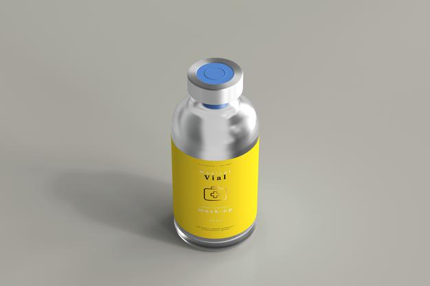 Free 25Ml Vial Bottle Mock Up Psd