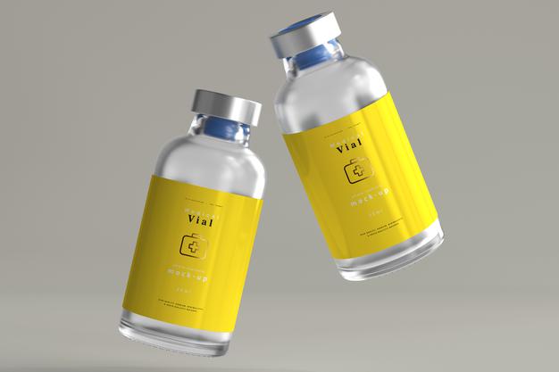 Free 25Ml Vial Bottle Mock Up Psd