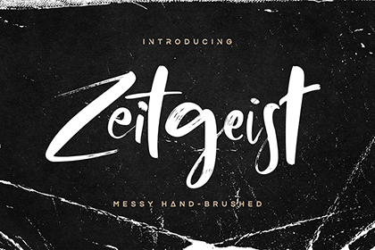 Free Zeitgeist Brush Font Demo