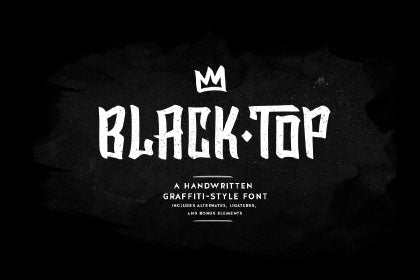 Free Blacktop Graffiti Typeface
