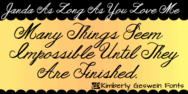 Free Janda As Long As You Love Me Font
