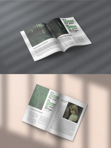 Free Minimalist Magazine Mockup PSD