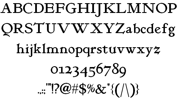Free Kelmscott Roman Font
