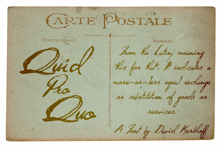 Free Quid Pro Quo Font