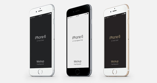 Free 3-4 Iphone 6 Psd Vector Mockup Part 2