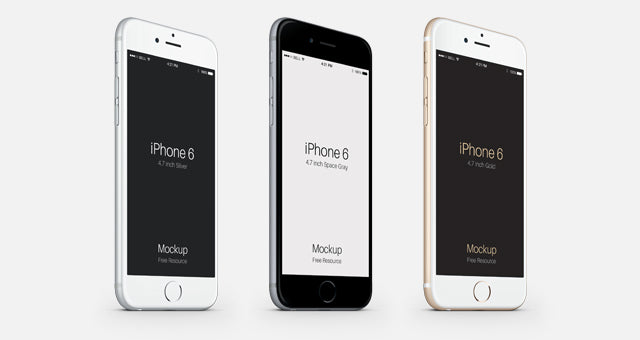 Free 3-4 Iphone 6 Psd Vector Mockup