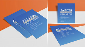 Free 3 High Quality A4 Size Flyer Mockup Psd Set