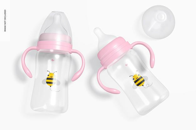 Free 300Ml Baby Milk Bottles Blister Mockup Psd