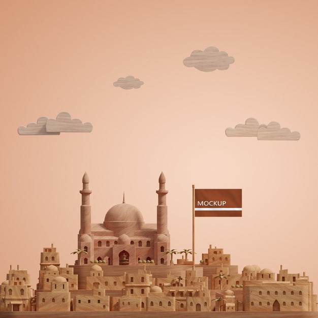 Free 3D Cities Landscape Buildings Model With Mock-Up Psd