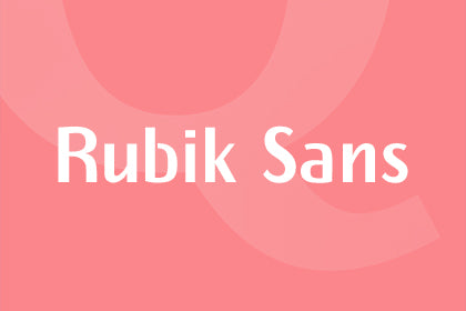 Free Rubik Sans Typeface