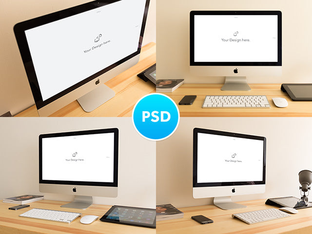 Free 4 Psd Imac Mockups