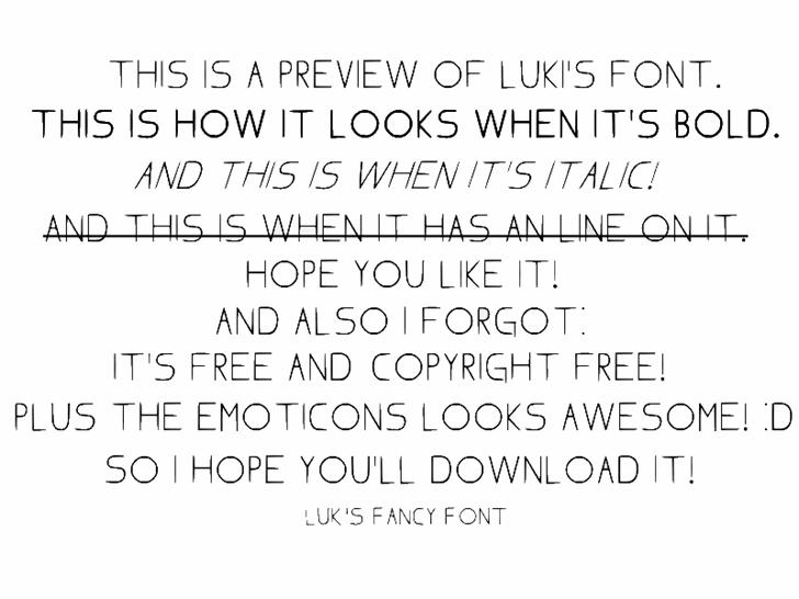 Free Lukis Fancy Font