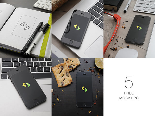 Free 5 Psd Iphone 5 Mockups