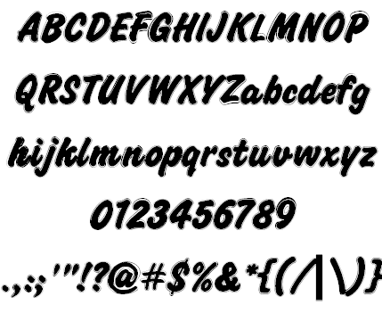 Free Challenge Contour Font