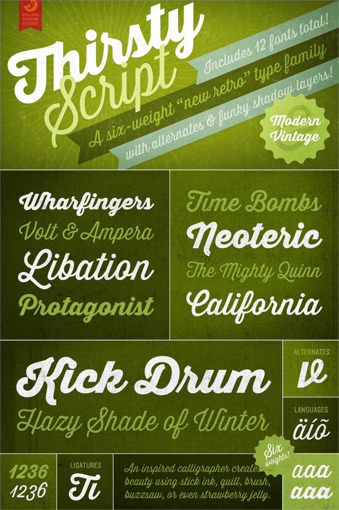 Free Thirsty Script Extrabold Font