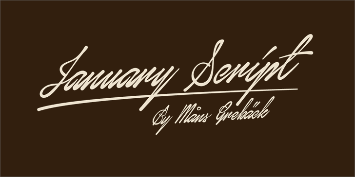 Free January Script Font