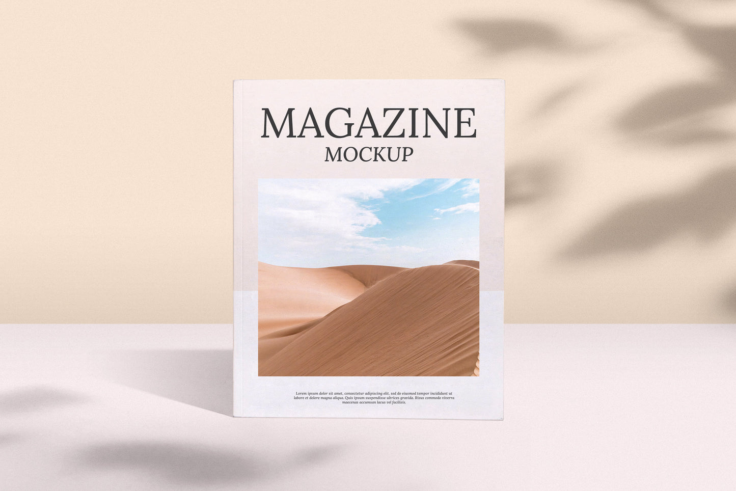 Free Front View Magazine Mockup PSD